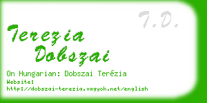 terezia dobszai business card